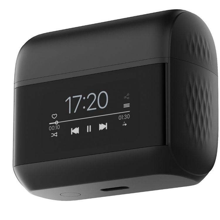 Green Lion Smart Tune True Wireless Earbuds with ANC, Smart Display Case, 500mAh Case Battery Capacity, 10m Transmission Range, IPX5 Waterproof - Black