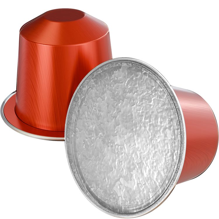 LePresso Aluminum Capsules for Nespresso, Ethiopia Origin, Floral & Fruity Flavor Notes, 100% Arabica, Medium Roast Level, 10 Capsules per Pack - Red