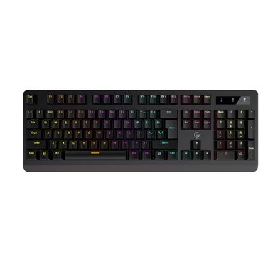 Porodo Full-Size Mechanical Keyboard, Anti-Ghosting Xinda Black Switch Keyboard, Double Injection Keycaps, USB Plug & Play Desktop Computer Keyboard (English/Arabic) - Black