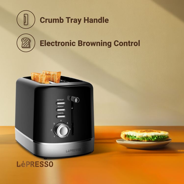 LePresso Breakfast Set Toaster, Kettle and Drip Coffee Maker, Auto-Shut Off, Keep Warm Function, Stainless Steel Heating Element - Black 
