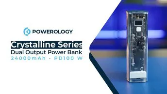 Powerology 24000mAh Crystalline Series PD100 W Dual Output Power Bank