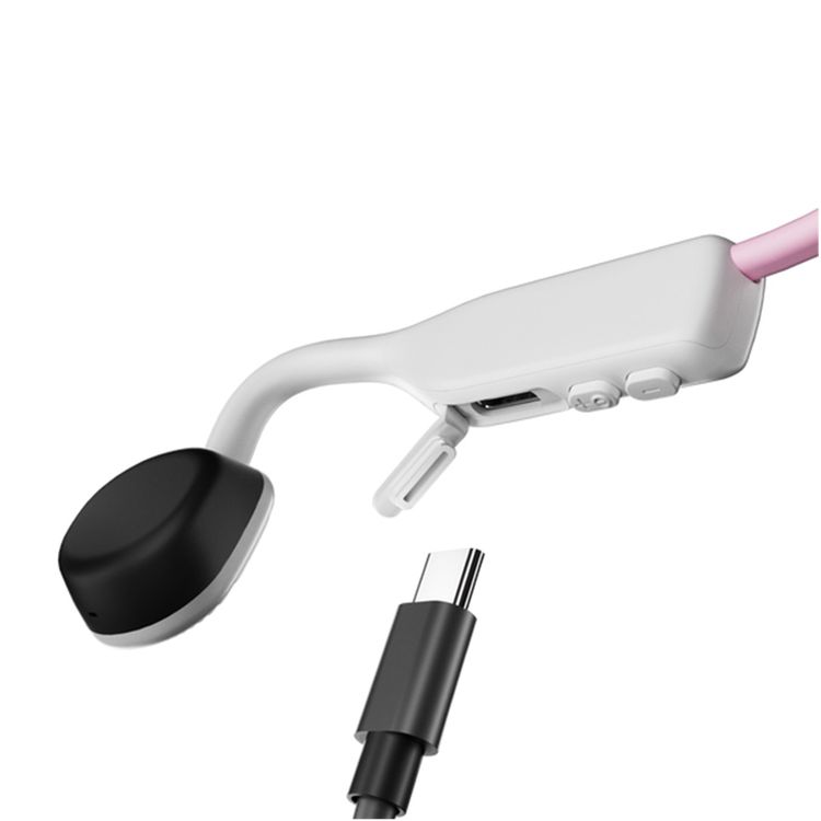 سماعات رأس لاسلكية SHOKZ OpenMove بشريط حول الرقبة بجودة صوت عالية وراحة في الأذن المفتوحة وتصميم خفيف الوزن وعمر بطارية يصل إلى 6 ساعات ومقاومة للعرق - وردي