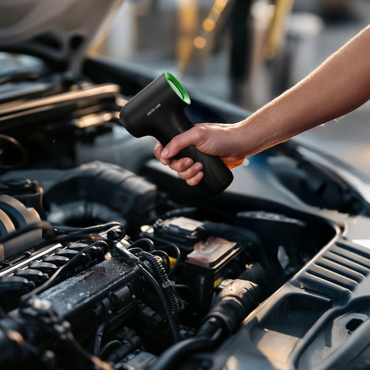 Green Lion Jetflow Air Blower with ABS & PC Material, 3× 2000mAh Battery Capacity, 3-Level Gear, Type-C Charging Port, 4 Hours Charging Time, 15-75 Minutes Working Time, LED Battery Indicator - Black