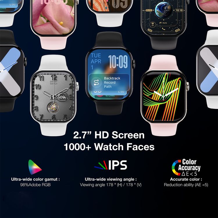 Green Lion Communicate Smart Watch with 2.07" IPS Dispaly, 380mAh Battery Capacity, Wireless Charging, AI Voice Assistant, 1GB Flash, 3-5 Days Working Time - Black