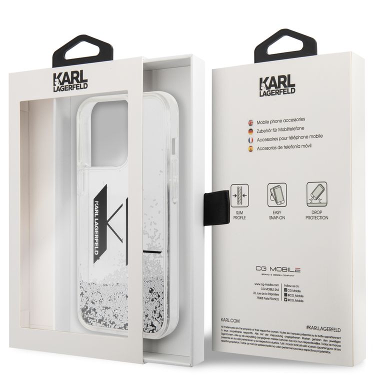 Karl Lagerfeld Liquid Glitter Case Big KL Logo