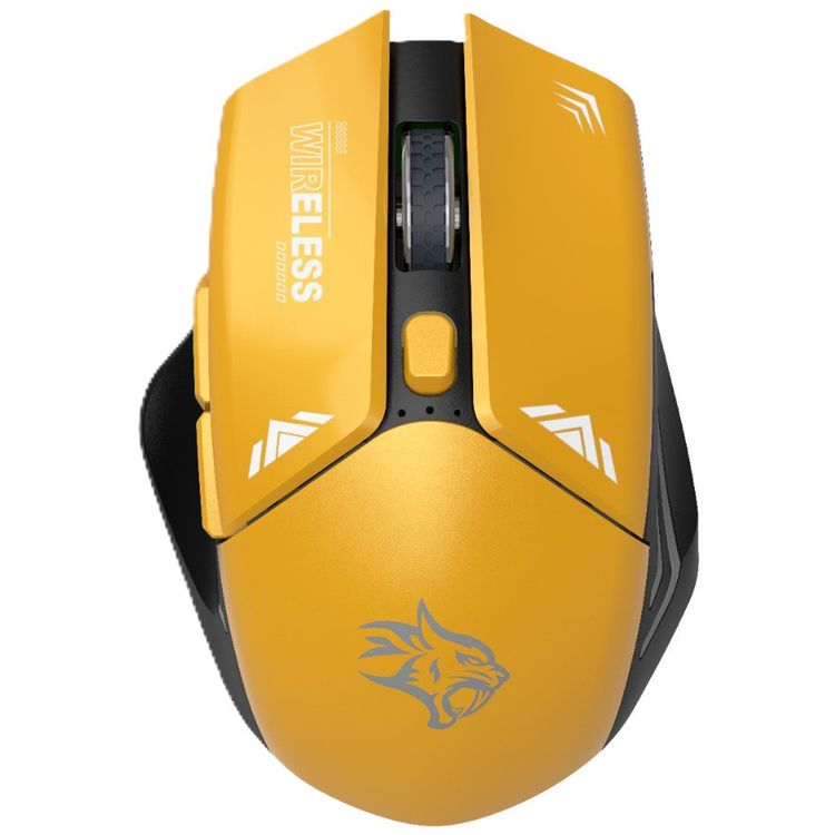 Porodo Gaming Wireless Mouse, 3 Levels DPI, 10m Wireless Range, Power Saving Technology, Mac & Windows Compatible - Yellow