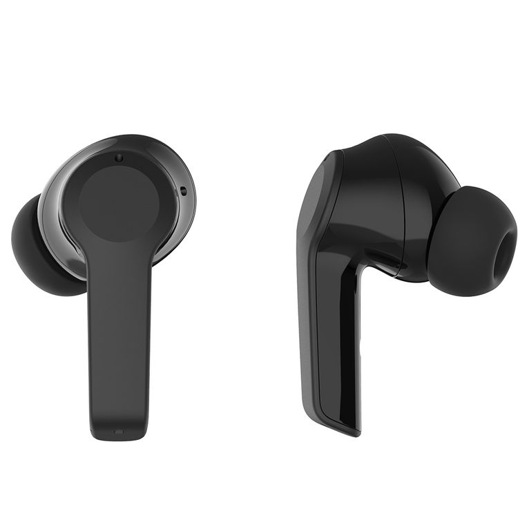 Powerology Earbuds Pro with Active Noise Cancellation, 30 Hours Charging Case Battery Life, 10m Transmission Distance, Bluetooth Version 5.2, Siri Activation - Black