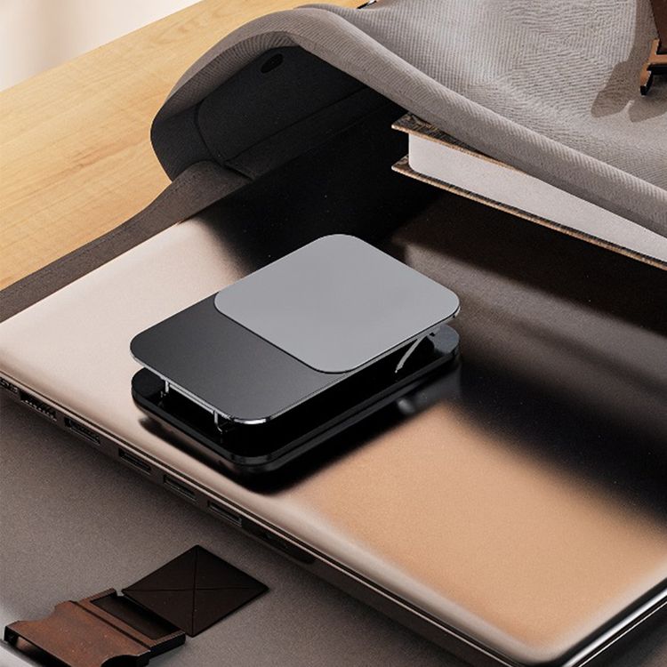 Green Lion M5-Foldable Phone & Tablet Holder, Compatible with 4-16" Devices, Cable Management, Anti-Slip Silicone Pad, 3-Axis Adjustment, Up to 300g Load Capacity - Black