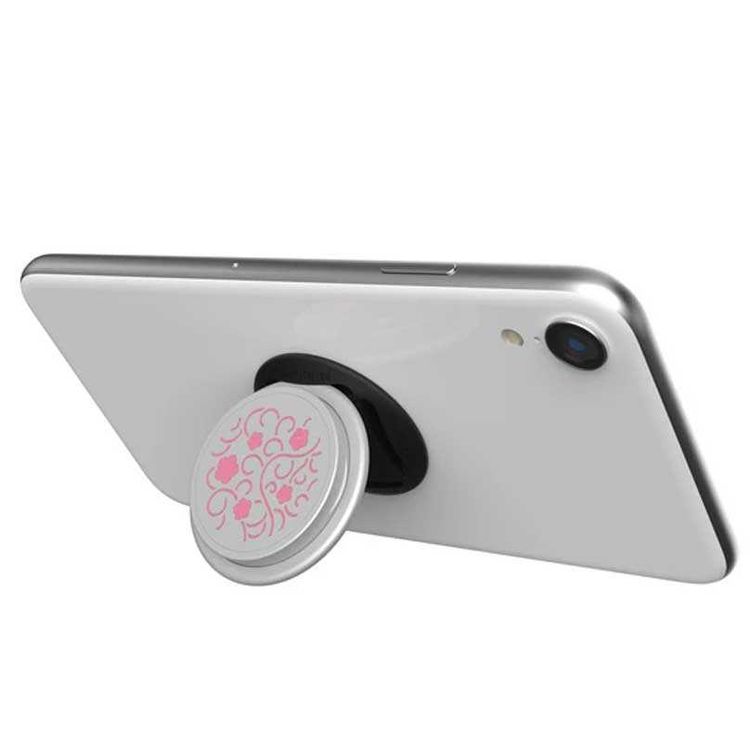 Nuckees Aroma Classic Stand and Grip with Essential Oil Diffuser System & Snug-hug Technology Compatible for Smartphones & Tablets - 4-way Locking Stand - Vines Tangerine