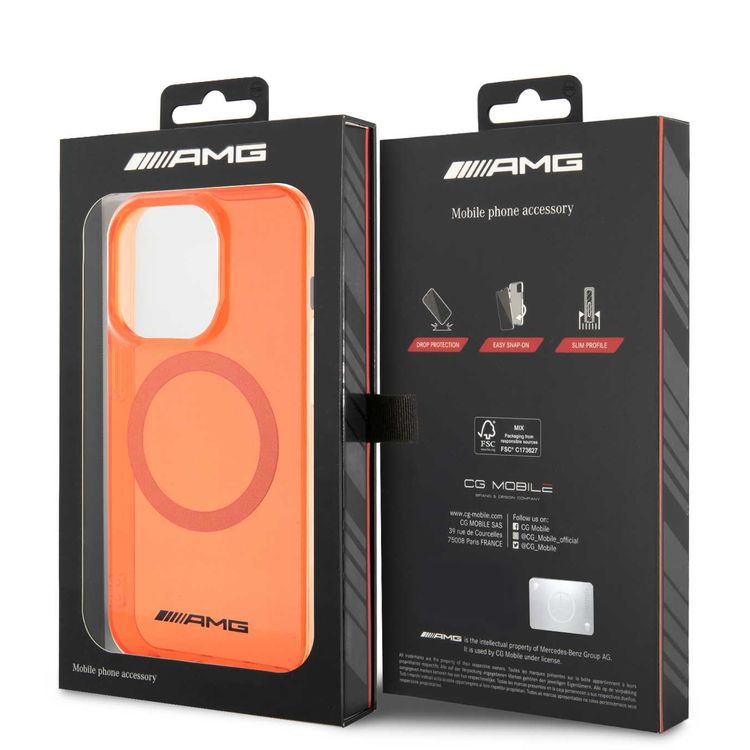 AMG iPhone 15 Pro Max For Magsafe Transparent Case  - Orange