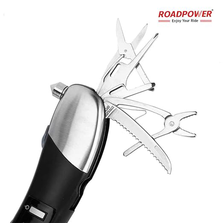 مقياس ضغط الإطارات الرقمي متعدد الوظائف من ROADPOWER، 100 رطل لكل بوصة مربعة، أدوات إنقاذ بإضاءة LED 