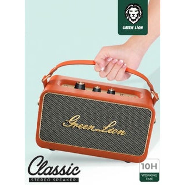 Green Lion Classic Stereo Speaker - Orange