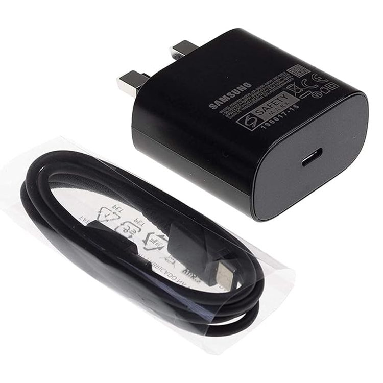 Samsung Travel Adapter 25W 2 pin with USB Type-C to Type-C Cable - Black