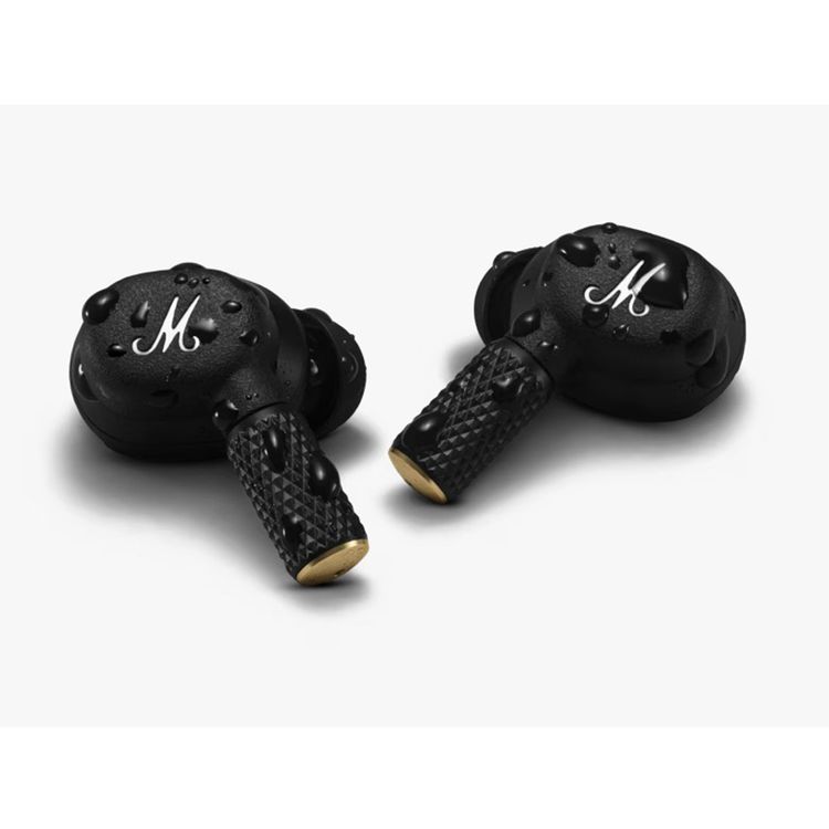 Marshall Motif II Wireless Earbuds with ANC, Touch Controls, Up to 30 Hours Playtime, Fast Charge, Water Resistant, Wireless Charging Compatible, Marshall Signature Sound - Black