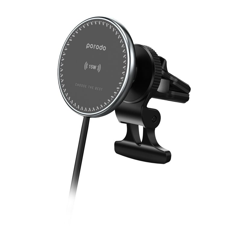 Porodo 3 in 1 Magnetic 15W Wireless Car Charger Mount with 20W PD Car Charger