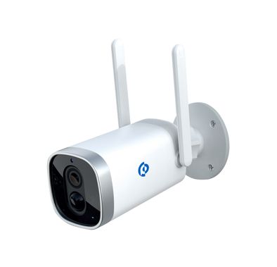 Powerology Wireless Outdoor Camera with Solar Panel - White