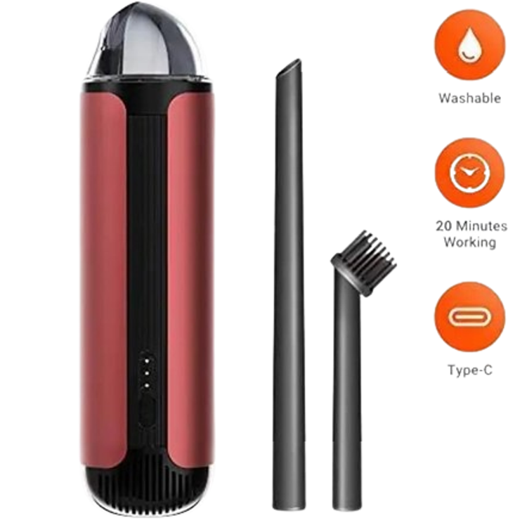 Porodo Portable Vacuum Cleaner - 6000mAh - Red
