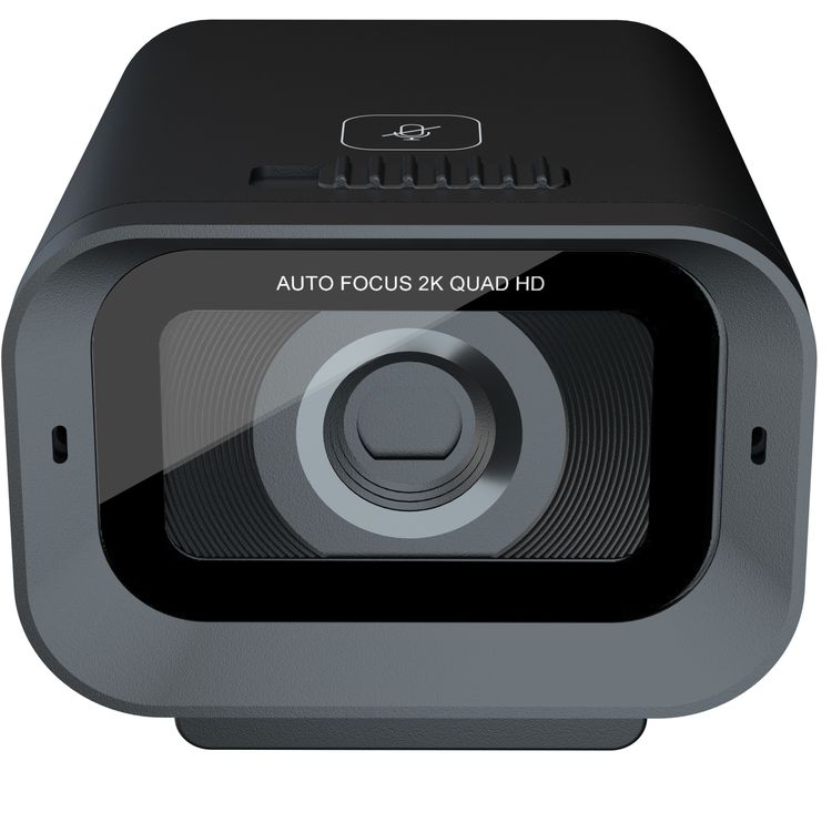 Porodo Gaming Auto Focus Webcam with Tripod, Built-in Microphone, Precise Focus, 80° Field of View, Plug & Play, USB Connection, Realtek Sensor & CPU - Black