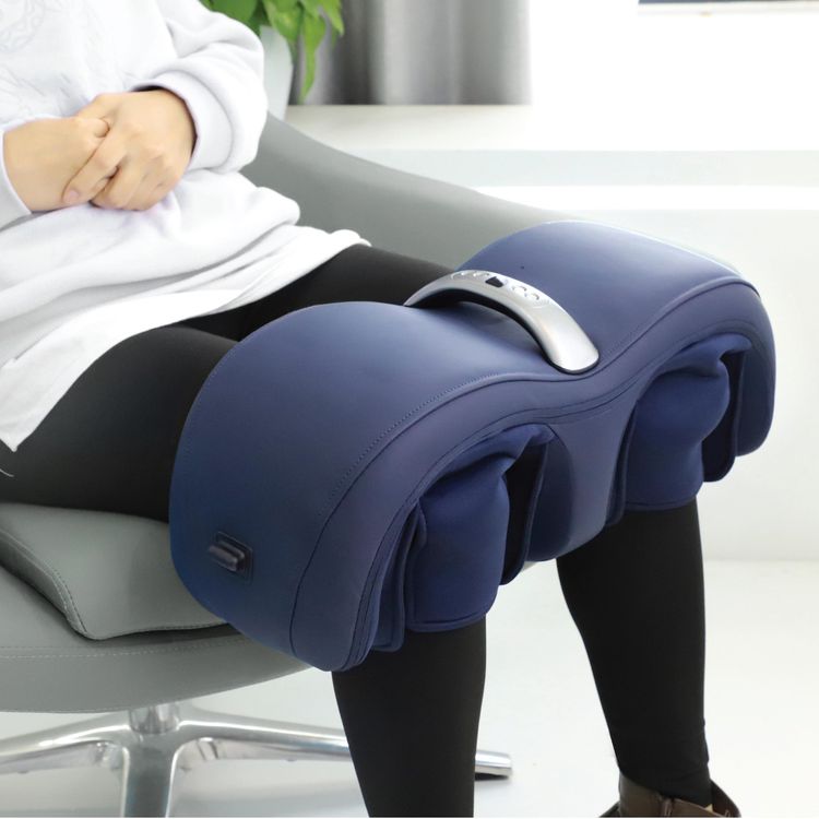 Green Lion Multifunctional Massager with 1800mAh Battery Capacity, Arm, Knee & Leg Massage, 18W Power, 55°C to 60°C Hot Compress Temperature, Digital Display - Blue