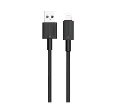 Porodo USB A to Lightning PVC Cable, 480Mbps, 2.4A Curren...