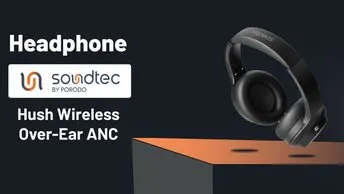 Shop Porodo Soundtec Hush Wireless Over-Ear ANC Headphone (PD-STWLEP012-BK)