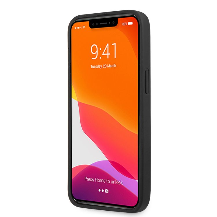 CG MOBILE Guess 4G PU Leather Case with Printed Stripe Compatible for iPhone 13 Pro (6.1") Anti-Scratch, Easy Access to All Ports, Shock Absorption