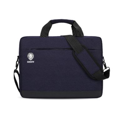 حقيبة لابتوب Green Lion Pulito مصنوعة من مادة إسفنجية مقاومة للصدمات على كلا الجانبين، تتوافق مع أجهزة اللابتوب حتى 15.6 بوصة، تصميم متعدد الطبقات وجيوب متعددة، خفيفة الوزن - باللون الأزرق.