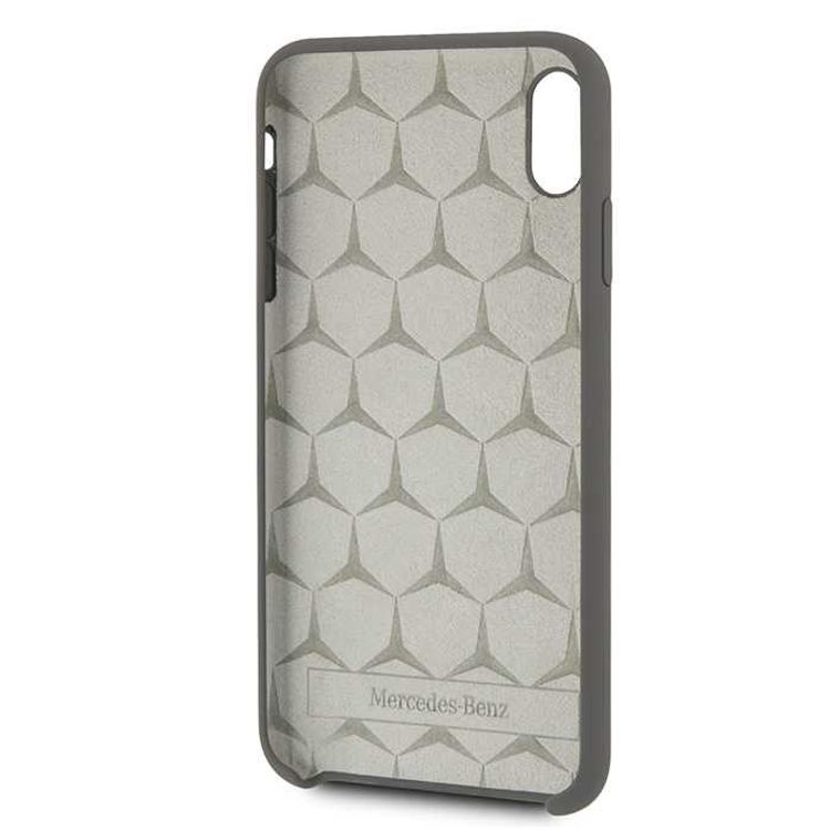 CG MOBILE Mercedes-Benz Silicone Phone Case with Microfiber Lining for iPhone Xs Max Officially Licensed - Gray