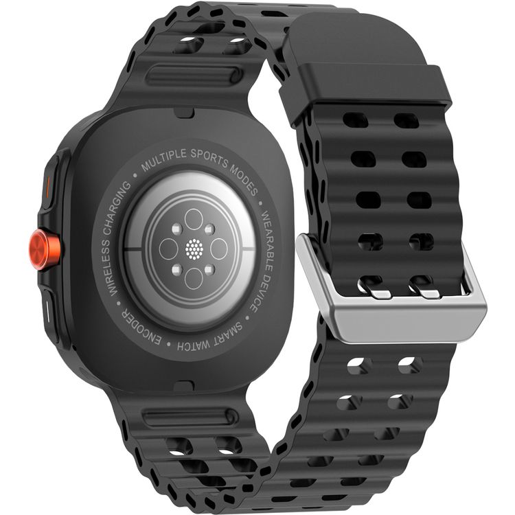 Green Lion Strive Smart Watch with 1.52" IPS Display, Bluetooth Version 5.3, IP65 Waterproof, 5 Days Working Time, Health Monitoring, Sport Modes, 150mAh Battery Capacity, Wireless Charging Type, 2-3 Hours Charging Time, LED Torch, Remote Capture - Black