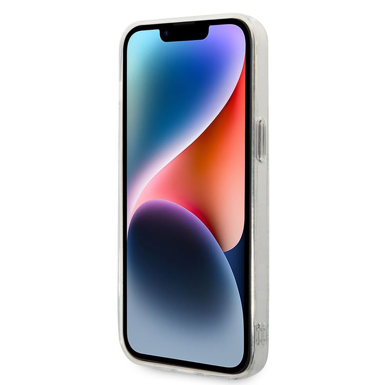 Lacoste Hard Case IML Double Layer & Dyed Bumper Signature Pattern - iPhone 14 Pro Max - White