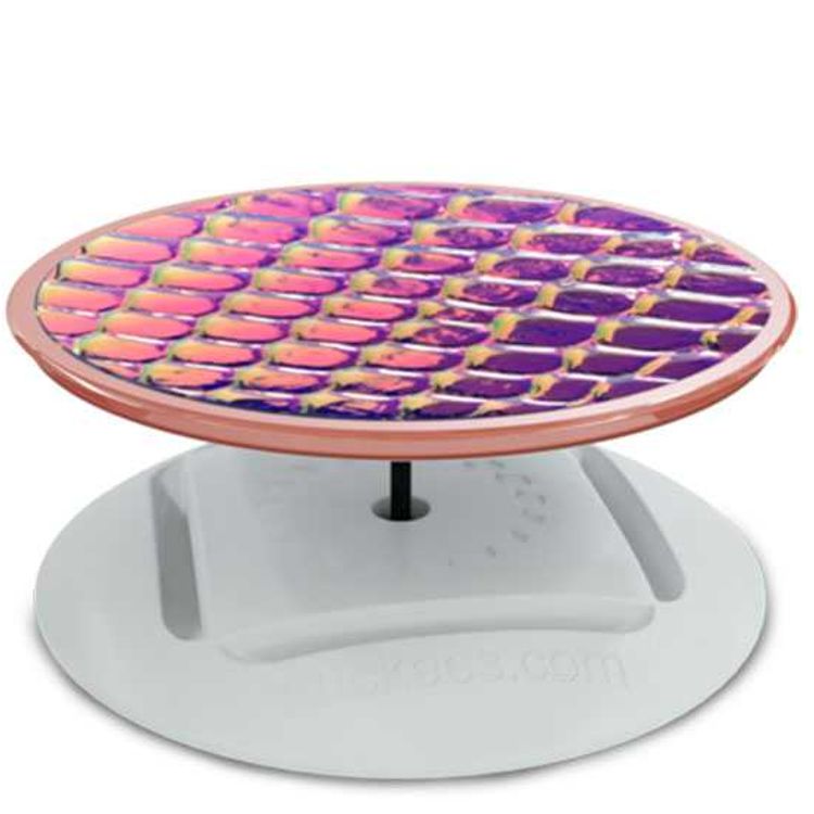 Nuckees Funky Design Stand and Grip with Snug-hug Technology Compatible for Smartphones -  Magnetic Mount Friendly Kickstand - 360° Viewing - 4-way Locking Stand - Pink Iridescent