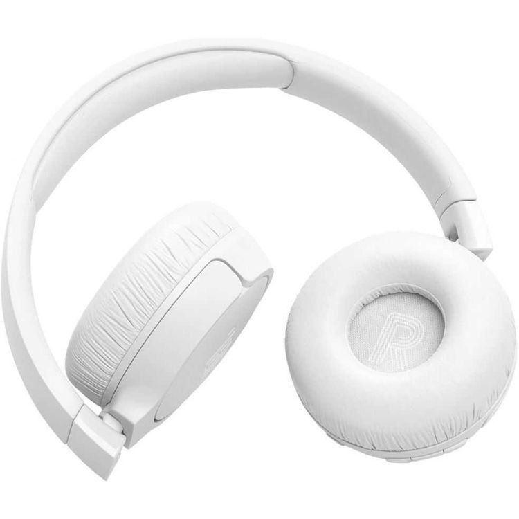 JBL T670 Over-Ear Noise Cancelling Bluetooth Stereo Wireless Headphone, Up to 70Hours Battery Life, Multi-Point Connection, Flat-fold design, Detachable Cable, Audio cable, Speed charge - White 