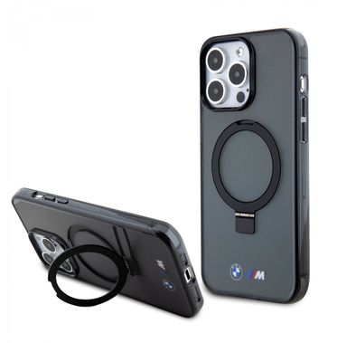 BMW iPhone 15 Pro Max For MagSafe IML Case with Ring Stand  - Black