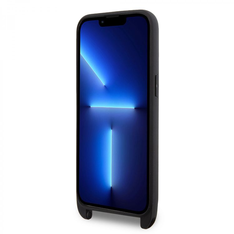 Karl Lagerfeld Crossbody Monogram IKonIK NFT Hard Case for iPhone 15 Pro Max - Black