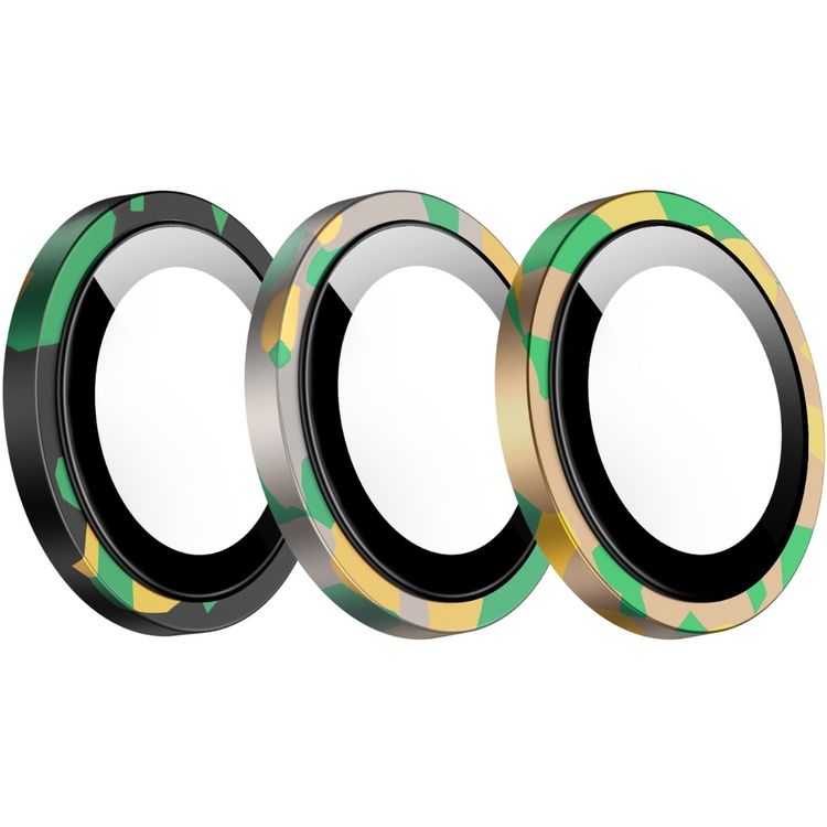 Green Lion Camo Camera Lens for  iPhone 16 Pro / 16 Pro Max, Military-Grade durability, HD Clarity, Advanced AF Coating - Natural Titanium