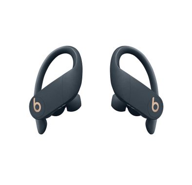 بيتس باور بيتس برو MV702-NAVY سماعات أذن لاسلكية قابلة للتعديل ، خطافات أذن آمنة ، تشغيل / إيقاف مؤقت ، خفيفة الوزن - أزرق كحلي