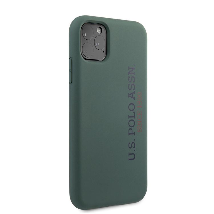 CG MOBILE U.S.Polo Assn. Silicone Effect Case Vertical Logo Compatible for iPhone 11 Pro ( 5.8" ) Shock Resistant, Scratches Resistant, Easy Access to All Ports
