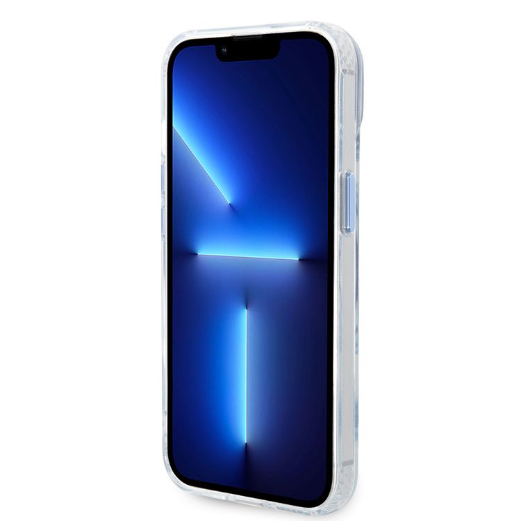Guess Magsafe Compatibility Transparent Outline iPhone 14 Compatibility - Blue