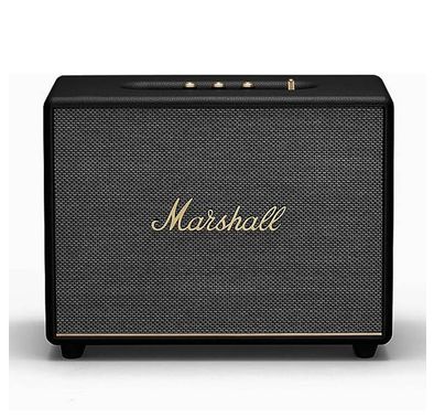  Marshall Woburn III Wireless Bluetooth Stereo Speaker, 10m Bluetooth Range, Bluetooth Version 5.2, Iconic Marshall Styling, High-quality Materials, Dynamic Loudness - Black