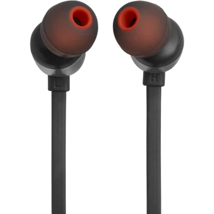JBL T310C USB-C Wired Earphones, High Resolution Audio, Tangle-Free Flat Cable, Digital to Analog Converter, Compatible with PCs/Mobiles/Gaming Consoles, Pure Bass Sound - Black