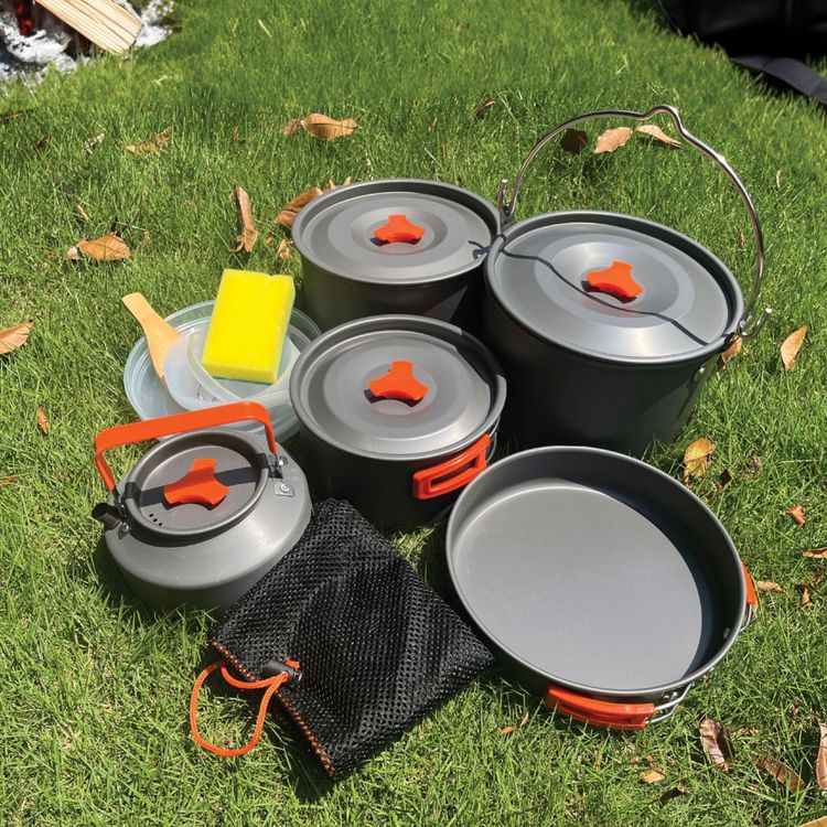 Green Lion Camping Cookware Set - Black