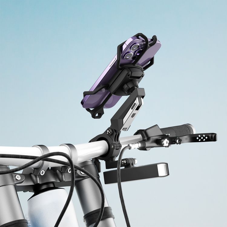 Porodo Secure Grip Shock-Absorption Bicycle Mount - Black