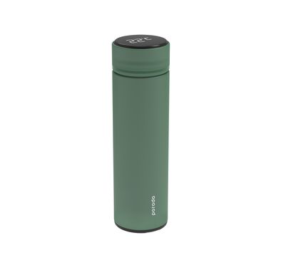Porodo Smart Water Bottle with Temperature Indicator, 500ml Capacity, Temperature Sensor, LED Touch Sensitive Display - Green