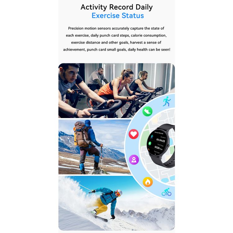 ساعة ذكية Green Lion GT-FIT، تتبع النشاط، مراقبة النوم، زر دوار، عمر البطارية من 5 إلى 7 أيام، أوضاع رياضية متعددة، مقاومة للماء، وقت استعداد 35 يومًا، إشعارات المكالمات/الاجتماعات