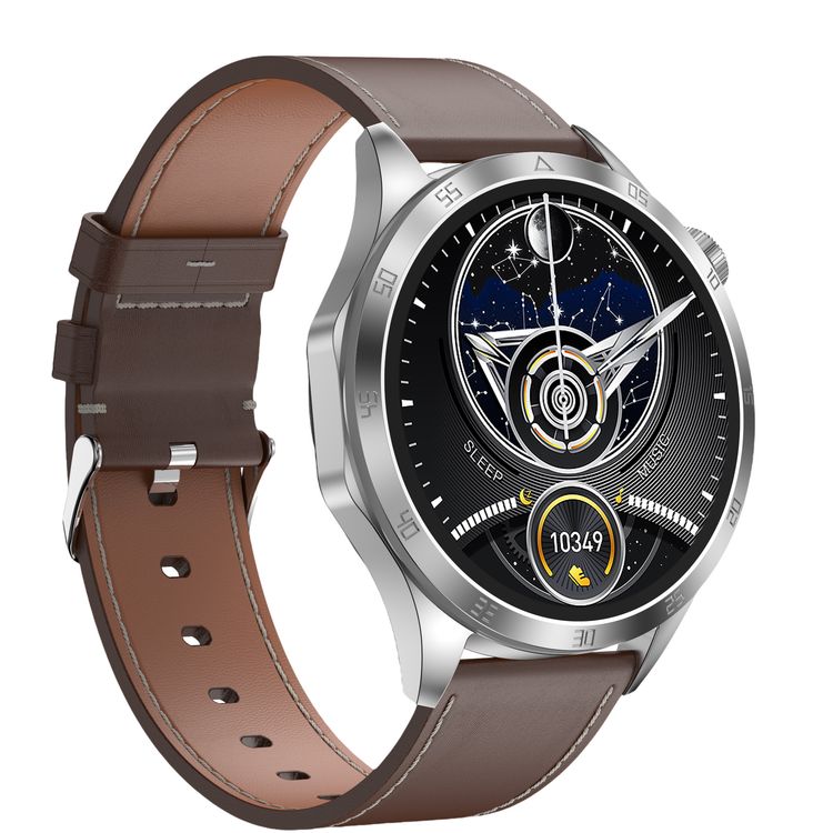 ساعة جرين ليون أوبتيما الذكية مع إصدار بلوتوث 5.0، وضع رياضي متعدد، إجراء مكالمات عبر البلوتوث، مقاومة للماء بمستوى IP68، وظيفة ChatGPT، وجه ساعة Al - فضي