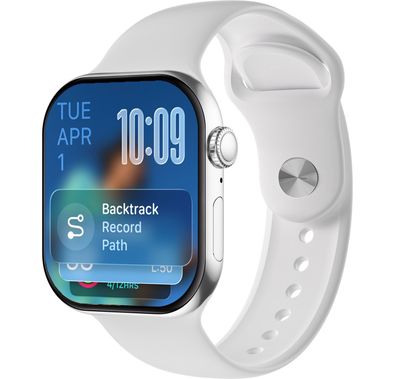 Green Lion Communicate Smart Watch with 2.07" IPS Dispaly, 380mAh Battery Capacity, Wireless Charging, AI Voice Assistant, 1GB Flash, 3-5 Days Working Time - Silver