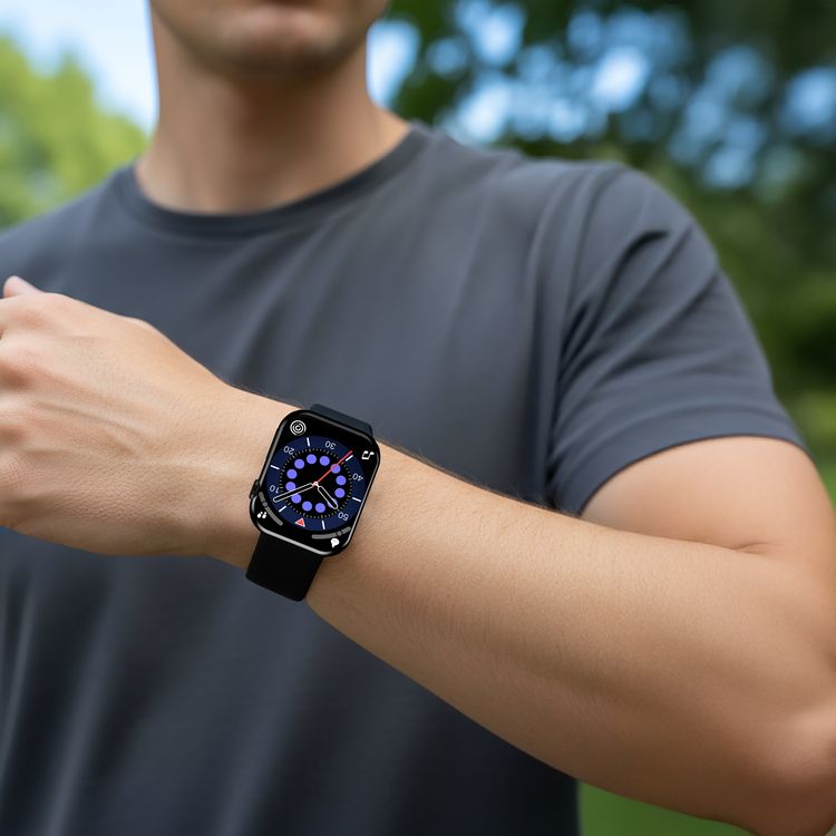 Green Lion Ultimate 41 Smart Watch with Smart Health Tracking, Dynamic Island, Bluetooth Calling, Gesture Operation, Wide-View Display, Sleep Tracking, Crystal Clear Calls on Your Wrist, 3D Animated Interface, Wellness Insights, Multi-Sport Tracking Modes, Bluetooth Version 5.4 - Black 