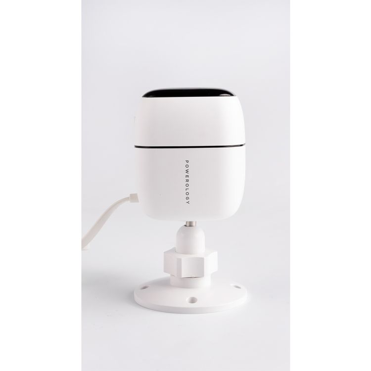 Powerology Security Outdoor Camera  with 110° Wide-Angle Lens, Full HD 1080P Resolution, Up to 10m Night vision, Two-Way Talk, Motion Sensor - White