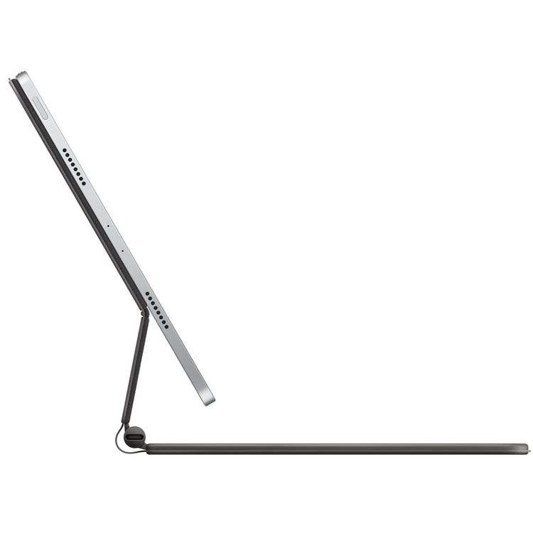 لوحة مفاتيح أبل ماجيك لجهاز iPad Air مقاس 13 بوصة M2 مع دعم اللغة العربية، حماية أمامية وخلفية، مفاتيح مضيئة وآلية مقص، منفذ USB-C، تصميم نحيف ومحمول، إيماءات متعددة اللمس - أسود