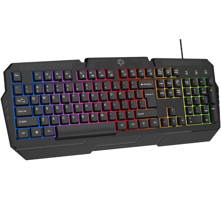 Porodo Gaming 4 in 1 Gaming Kit with Keyboard, Head phone, Mouse and Mouse Pad, Windows and Linux Compatibility, 13 RGB Light Mode - Black